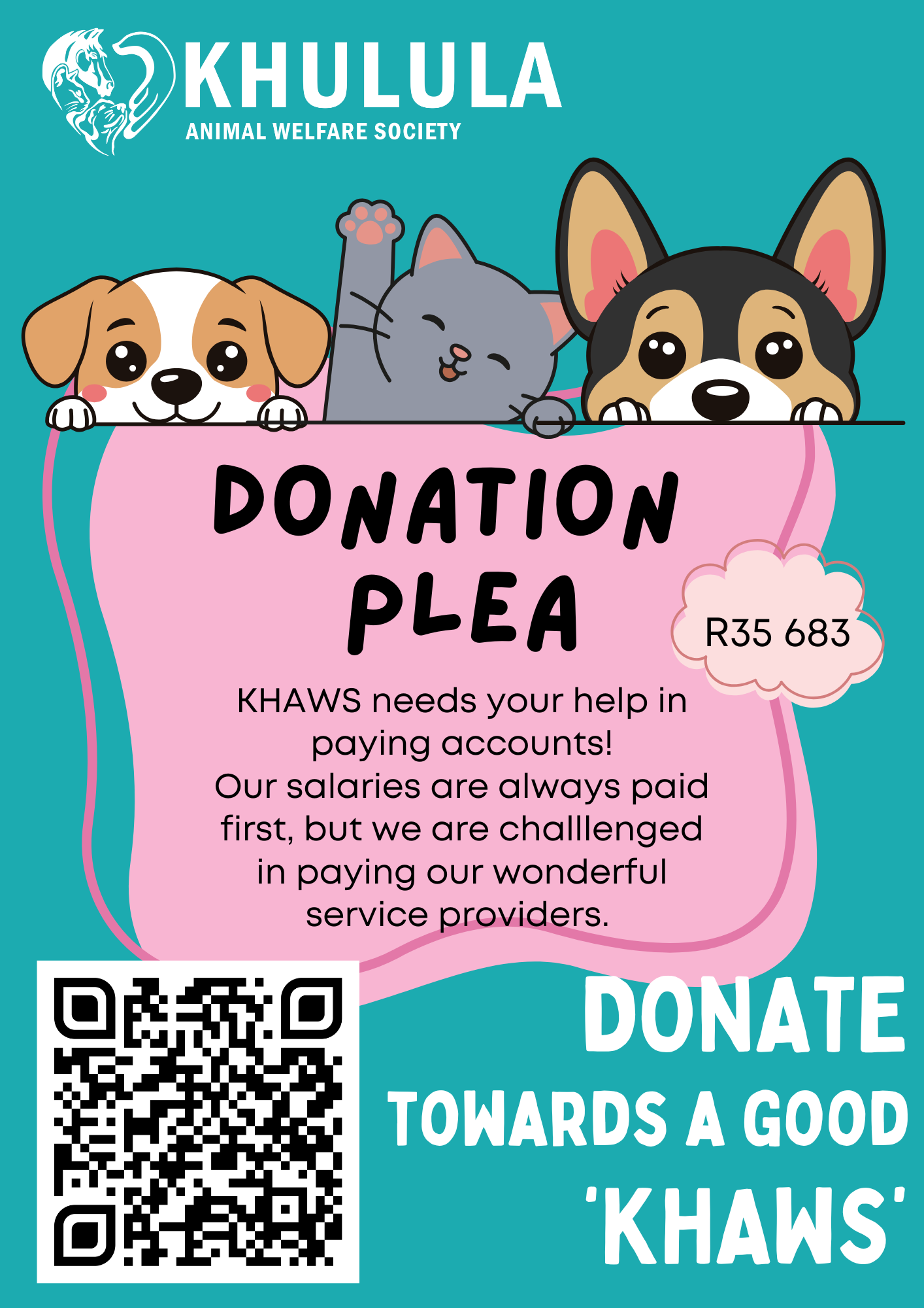 Teal Cartoon Illustrated Pet Shelter Poster (1)